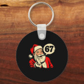 67 Christmas Funny Six Seven Meme Brainrot Santa C Schlüsselanhänger (Vorderseite)