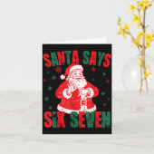 67 Christmas Funny Six Seven Meme Brainrot Santa K Karte (Gelbe Blume)