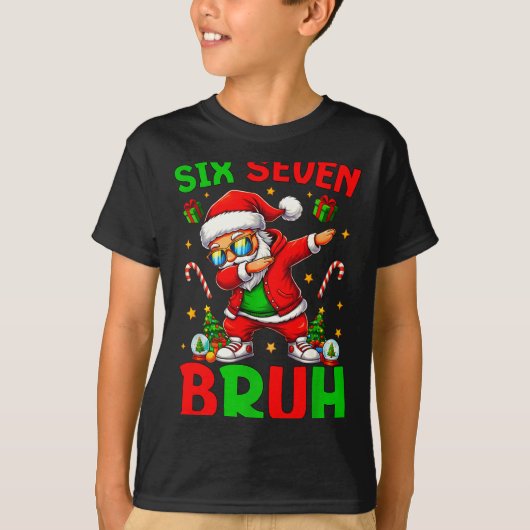 67 Christmas Funny Six Seven Meme Brainrot Santa K T-Shirt (Vorderseite)