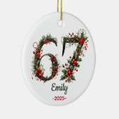 67 Christmas Gift, Custom 2025 Kids Ornament (Rechts)