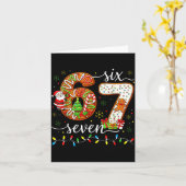 67 Christmas Gingerbreadman 6 7 Meme Xmas 67  Karte (Gelbe Blume)