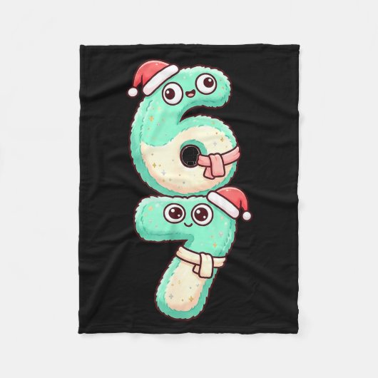 67 Christmas Kawaii Pastel Design  Fleecedecke (Vorderseite)