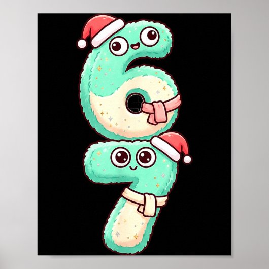 67 Christmas Kawaii Pastel Design  Poster (Vorne)