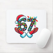 67 Christmas Lights Funny Christmas 6 7 Meme Xmas  Mousepad (Mit Mouse)