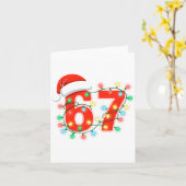 67 Christmas Lights Meme Saying 6 7 Costume Xmas L Karte (Gelbe Blume)