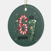 67 Christmas Lights Six Seven Holiday Funny Meme Keramik Ornament (Links)