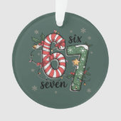 67 Christmas Lights Six Seven Holiday Funny Meme Ornament (Vorderseite)
