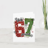 67 Christmas Meme 6 7 Numbers Six Seven Funny Kids Karte (Vorderseite)
