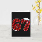 67 Christmas Meme 6 7 Numbers Six Seven Funny Xmas Karte (Gelbe Blume)