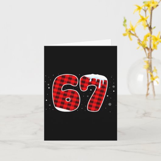 67 Christmas Meme 6 7 Numbers Six Seven Funny Xmas Karte (Gelbe Blume)