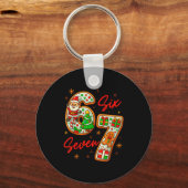 67 Christmas Meme Saying 6 7 Meme Costume Xmas Schlüsselanhänger (Vorderseite)