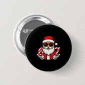 67 Christmas Meme Six Funny Santa Button (Vorne & Hinten)