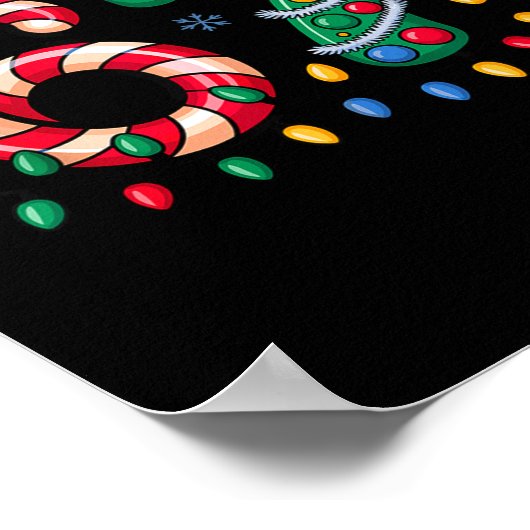 67 Christmas Meme Six Seven Xmas Funny Boys Girls  Poster (Ecke)