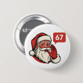 67 Christmas Merry Six Seven Brainrot Santa Claus Button (Vorne & Hinten)