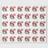 67 Christmas Merry Six Seven Brainrot Santa Claus Geschenkpapier (Flach)