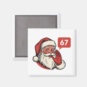 67 Christmas Merry Six Seven Brainrot Santa Claus Magnet (Vorderseite/Rückseite)