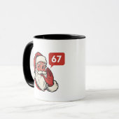 67 Christmas Merry Six Seven Brainrot Santa Claus Tasse (Vorderseite Links)