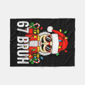 67 Christmas Nutcracker Bruh 6 7 Funny Christmas 6 Fleecedecke (Vorderseite (Horizontal))