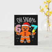 67 Christmas Oh Snap Gingerbread Man 6 7 Meme Xmas Karte (Gelbe Blume)