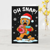 67 Christmas Oh Snap Gingerbreadman 6 7 Funny Meme Karte (Gelbe Blume)