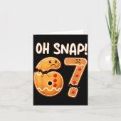 67 Christmas Oh Snap Gingerbreadman 6 7 Funny Meme Karte (Vorderseite)