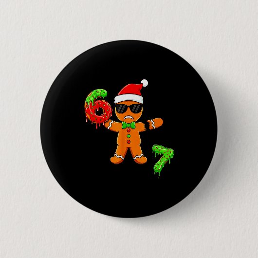 67 Christmas Oh Snap Gingerbreadman 6 7 Meme Xmas  Button (Vorderseite)