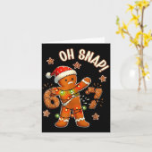 67 Christmas Oh Snap Gingerbreadman 6 7 Meme Xmas Karte (Gelbe Blume)