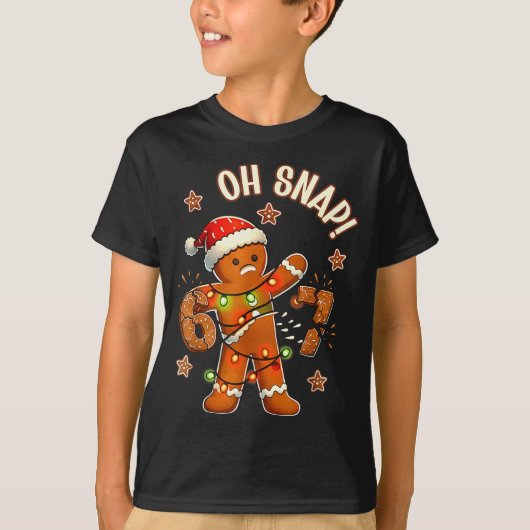 67 Christmas Oh Snap Gingerbreadman 6 7 Meme Xmas  T-Shirt (Vorderseite)
