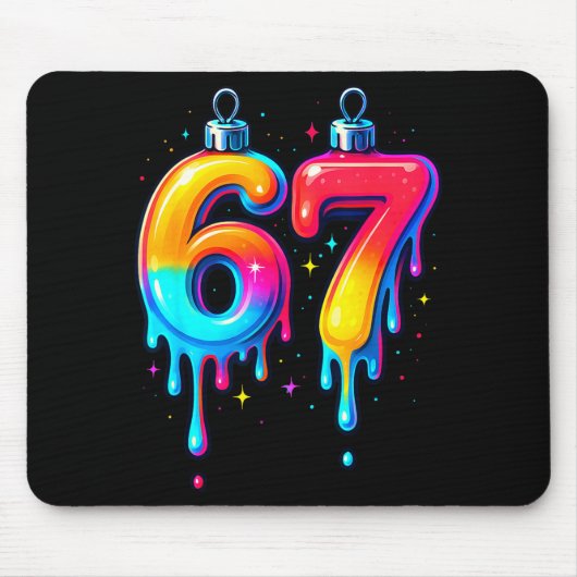 67 Christmas Ornament Meme Ice Drip Holiday Pajama Mousepad (Vorne)