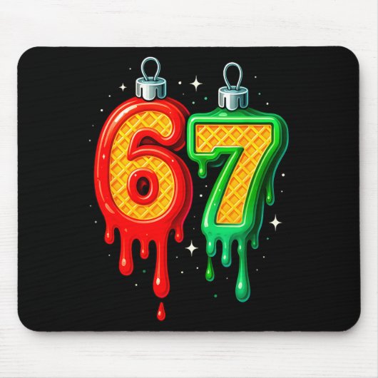 67 Christmas Ornament Meme Ice Drip Holiday Pajama Mousepad (Vorne)