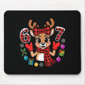 67 Christmas Outfit Women Meme Reindeer Six Seven Mousepad (Vorne)