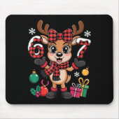67 Christmas Outfit Women Meme Reindeer Six Seven Mousepad (Vorne)