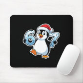 67 Christmas Penguin Santa Hat Birthday Holiday Mousepad (Mit Mouse)