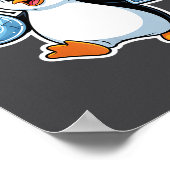 67 Christmas Penguin Santa Hat Birthday Holiday  Poster (Ecke)