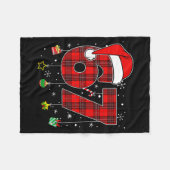 67 Christmas Plaid Santa Hat Funny Family Matching Fleecedecke (Vorderseite (Horizontal))