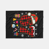 67 Christmas Red Plaid 6 7 Six Seven Boys Christma Fleecedecke (Vorderseite (Horizontal))