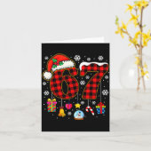 67 Christmas Red Plaid 6 7 Six Seven Boys Christma Karte (Gelbe Blume)