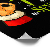 67 Christmas Santa Claus Green 6 7 Internet Meme X Poster (Ecke)