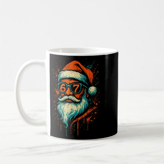 67 Christmas Santa Face 6 7 Meme Six Seven Teen Bo Kaffeetasse (Links)