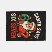 67 Christmas Santa Six Seven 6 7 Meme Boy Girls Ki Fleecedecke (Vorderseite (Horizontal))