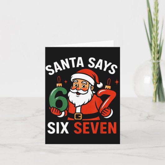 67 Christmas Santa Six Seven 6 7 Meme Boy Girls Ki Karte (Vorderseite)