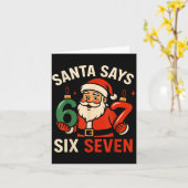 67 Christmas Santa Six Seven 6 7 Meme Boy Girls Ki Karte (Gelbe Blume)