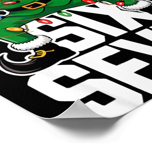 67 Christmas Six Seven 6 7 Meme Funny Dabbing Elf  Poster (Ecke)