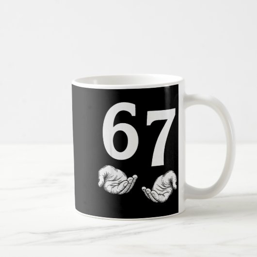 67 Christmas Six Seven 6 7 Meme Gen Alpha Slang 6 Kaffeetasse (Rechts)
