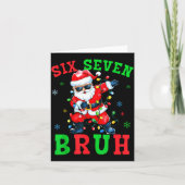 67 Christmas Six Seven Bruh Meme Santa Dabbing Chr Karte (Vorderseite)