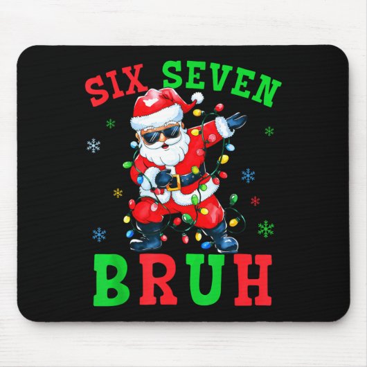 67 Christmas Six Seven Bruh Meme Santa Dabbing Chr Mousepad (Vorne)