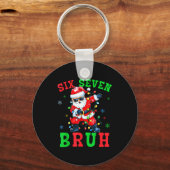 67 Christmas Six Seven Bruh Meme Santa Dabbing Chr Schlüsselanhänger (Vorderseite)