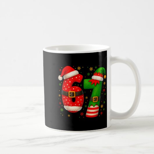 67 Christmas Six Seven Costume Santa Claus Kaffeetasse (Rechts)
