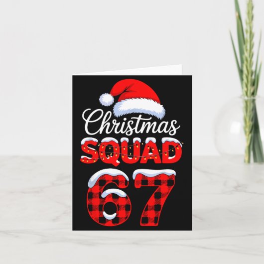 67 Christmas Squad Meme Saying 6 7 Santa Claus Karte (Vorderseite)