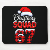 67 Christmas Squad Meme Saying 6 7 Santa Claus Mousepad (Vorne)